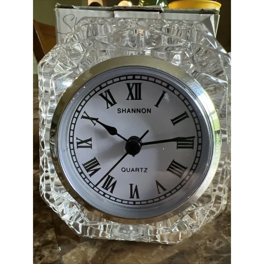 Shannon By Godinger Crystal Emerald Clock Desk Tested